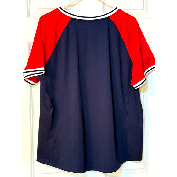 Minnesota Twins Jersey NWT Majestic V Neck Pullover Womens XL MLB Glitter Print - Picture 2 of 6